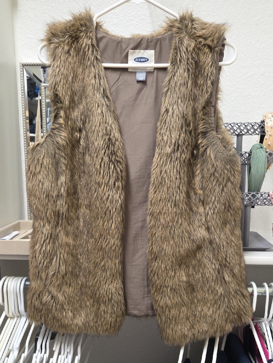 Old Navy Jackets & Blazers - Old Navy Faux Fur Vest in Taupe Brown